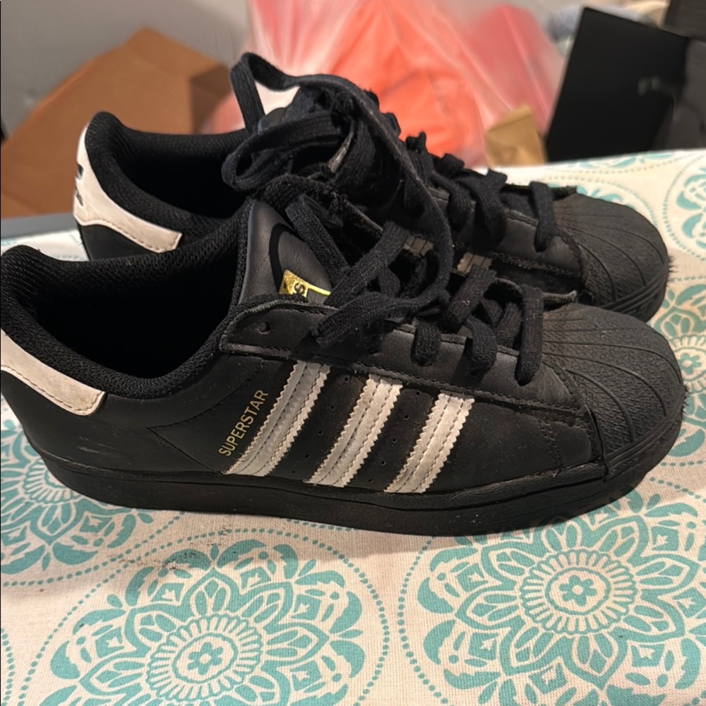Adidas Kids Superstar Black and White Shoes